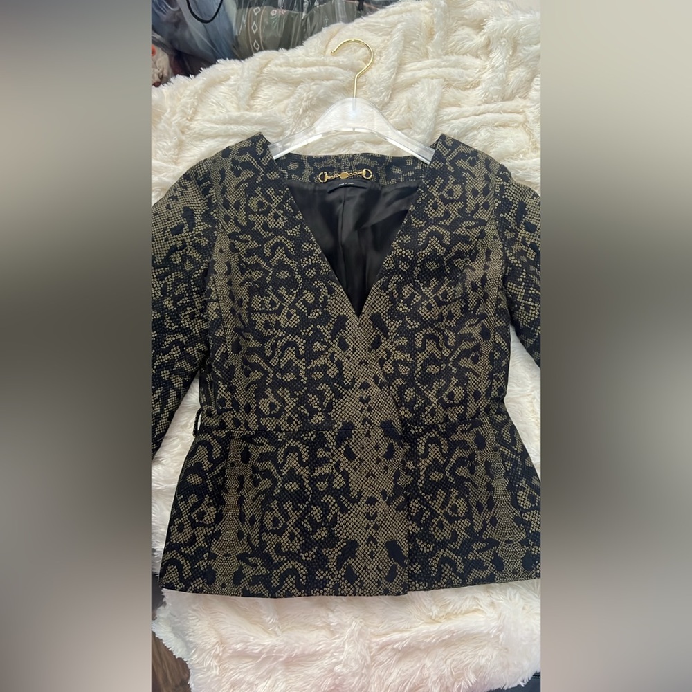 Elegant Black and Gold Women's Jacket